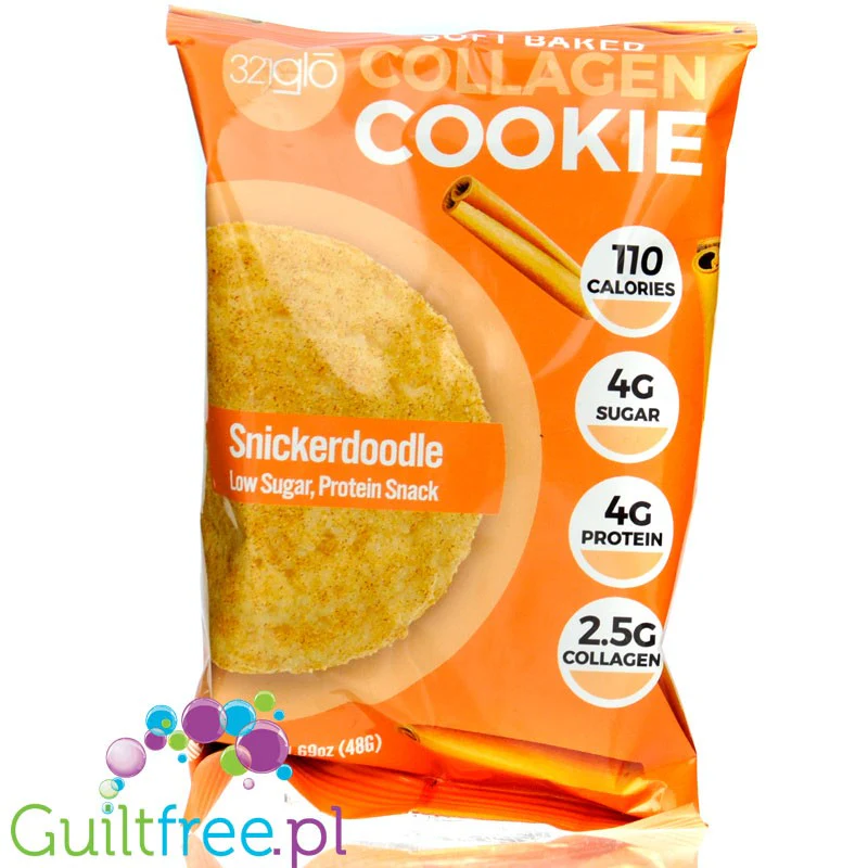 321Glo Soft Baked Collagen Cookie, Snickerdoodle - cynamonowe ciastko kolagenowe 110kcal
