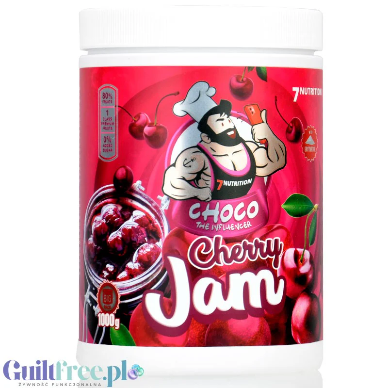 7Nutrition Cherry Jam - wiśniowy dżem frużelina bez dodatku cukru tylko 54kcal