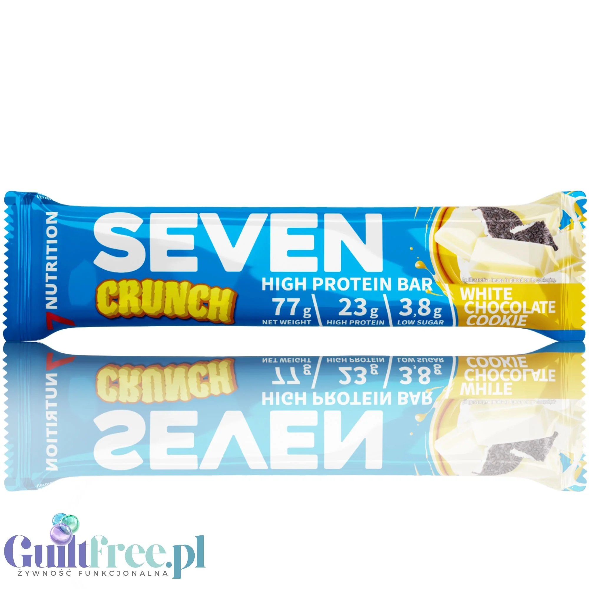 7Nutrition Seven Crunch High Protein Bar White Chocolate Cookie - baton proteinowy 23g białka