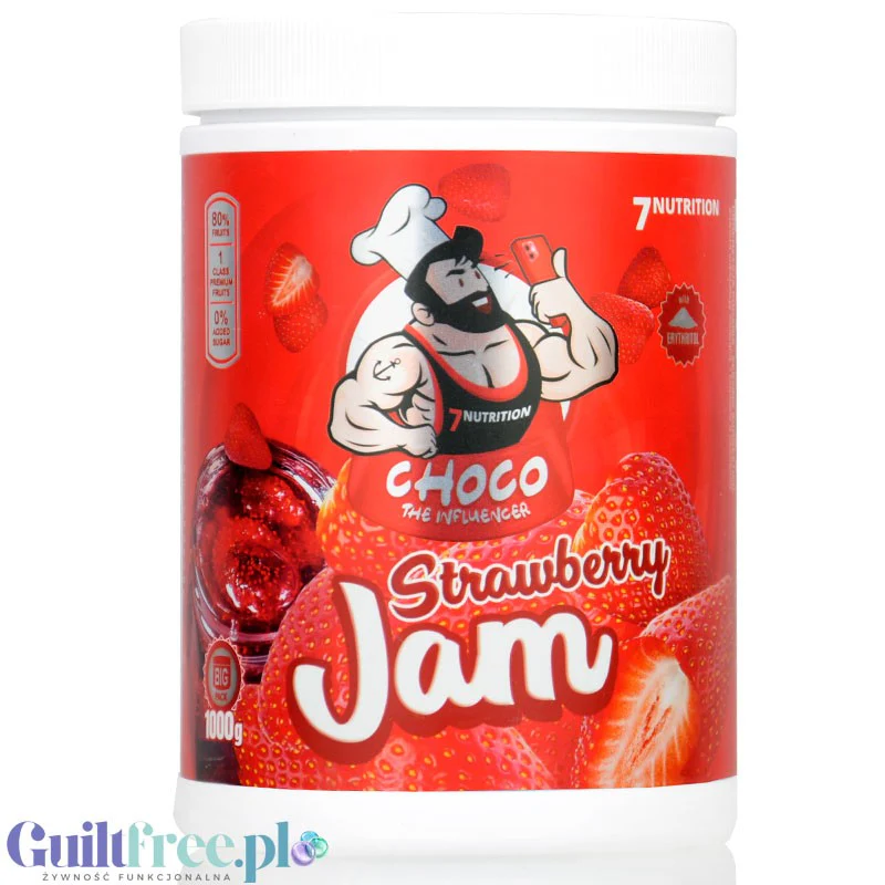 7Nutrition Strawberry Jam - truskawkowy dżem frużelina bez dodatku cukru tylko 42kcal