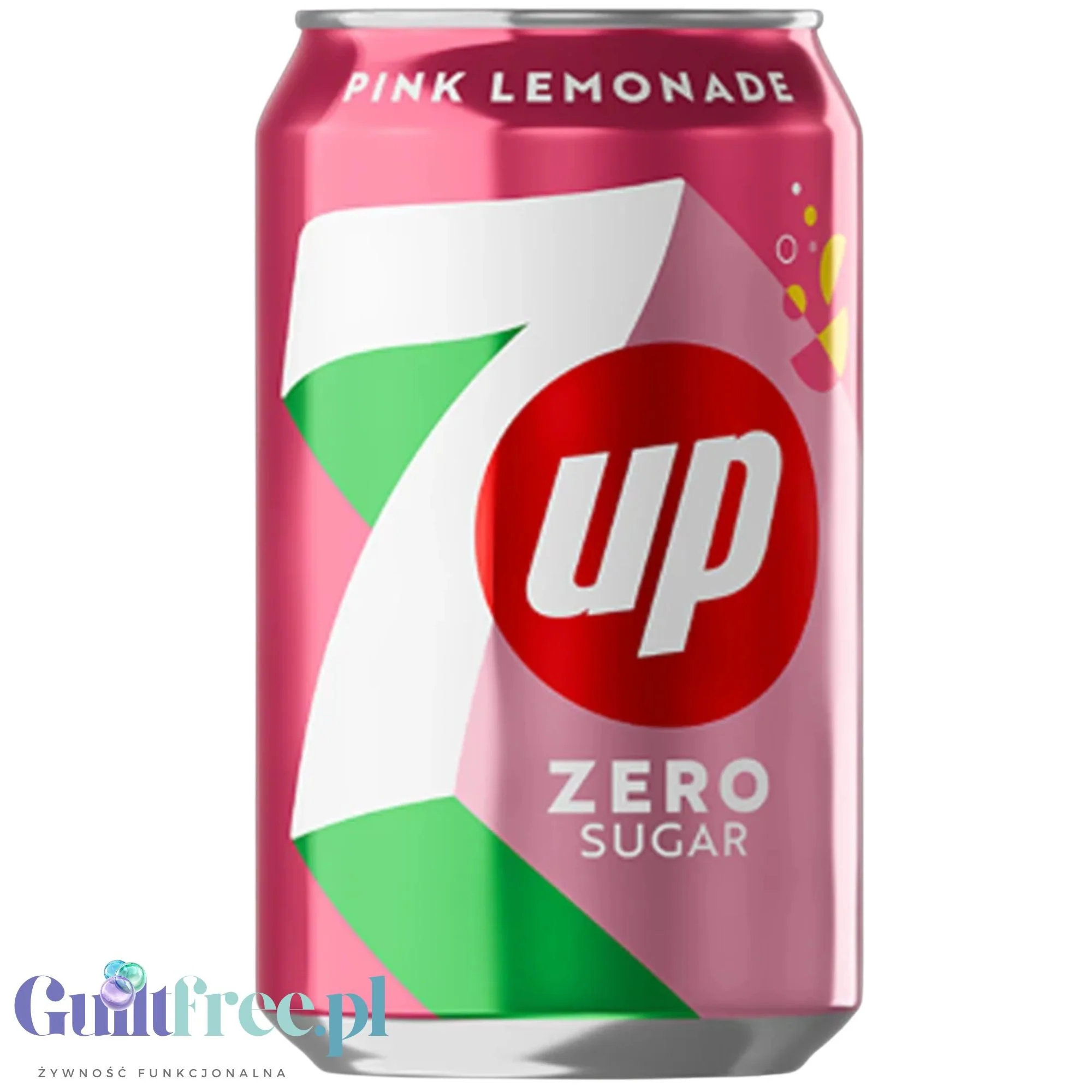 7up Pink Lemonade Zero Sugar 330ml - różowa lemoniada bez cukru - Image 2