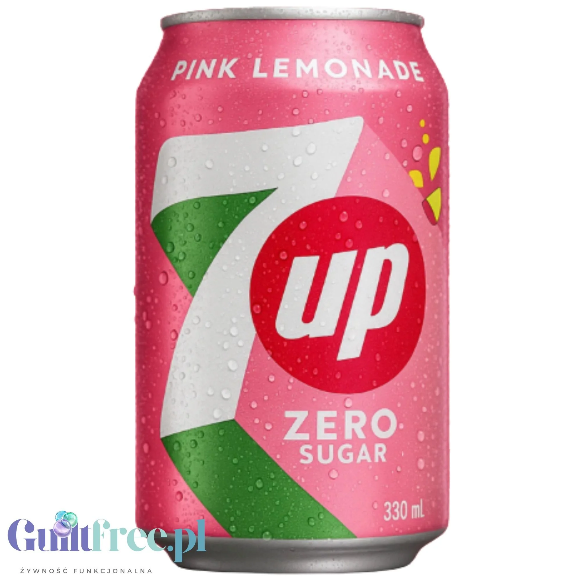 7up Pink Lemonade Zero Sugar 330ml - różowa lemoniada bez cukru - Image 3