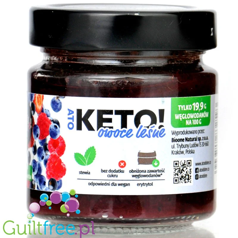 A to Dobre KETO Konfitura Owoce Leśne 31kcal - bez dodatku cukru, ze stewią i erytrolem
