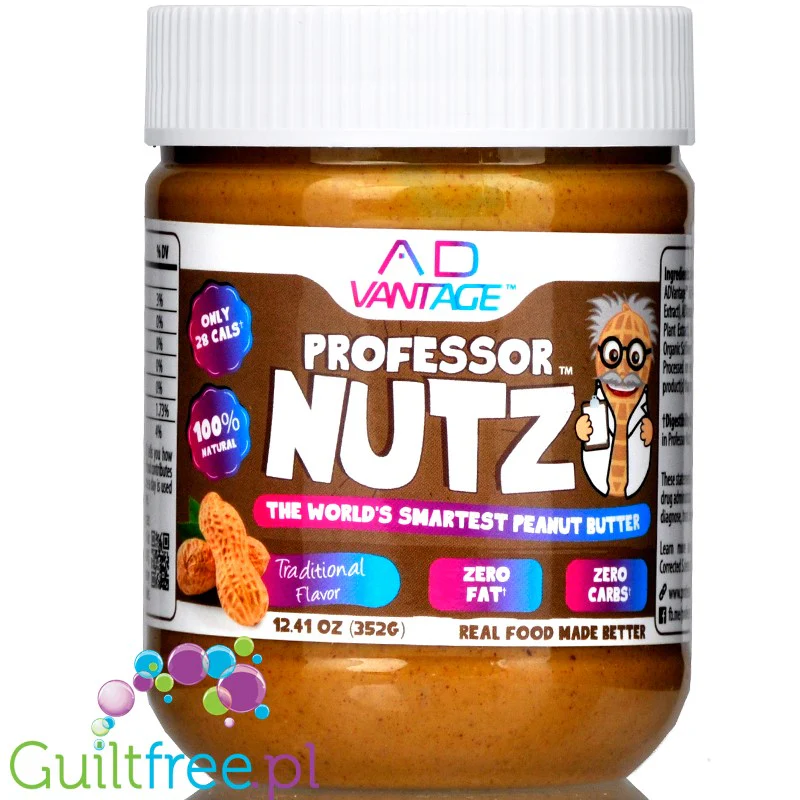 AD Vantage™ Professor Nutz™ Peanut Butter - masło orzechowe z extraktami Fat Blocker i Carb Blocker - Image 5