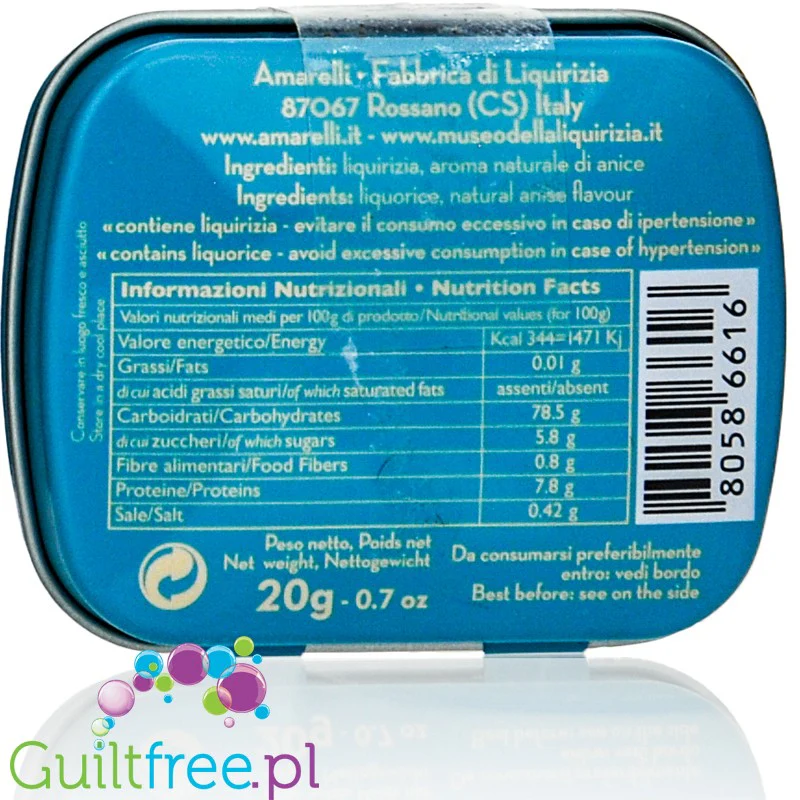 Amarelli Liquirizia All'Anice Sky - kalabryjska lukrecja anyżkowa bez cukru - Image 2