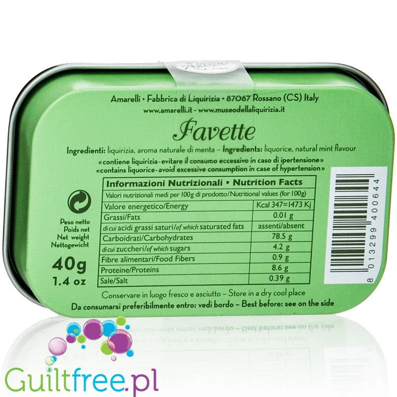 Amarelli Liquirizia alla Menta Green - lukrecja miętowa bez cukru - Image 2