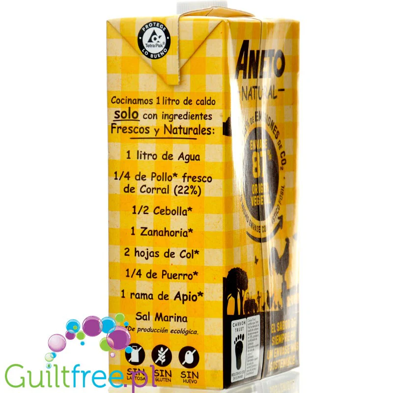 Aneto Natural Bulion z Kurczaka 1L - bezglutenowy bulion w płynie z ekologicznymi warzywami - Image 2