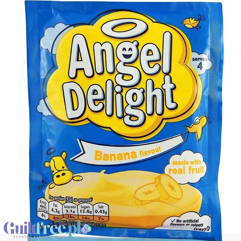 Angel Delight Banana - puszysty mus bananowy instant, 98 kcal