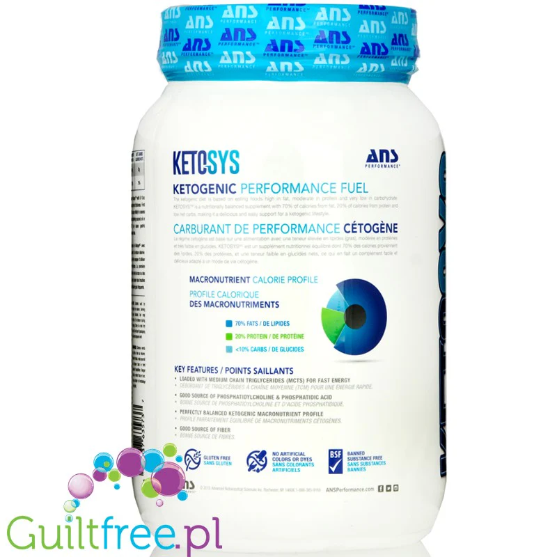 ANS Performance Ketosys Fuel Lemon Meringue Pie - keto koktajl z kokosowym MCT i fosfatydami - Image 2