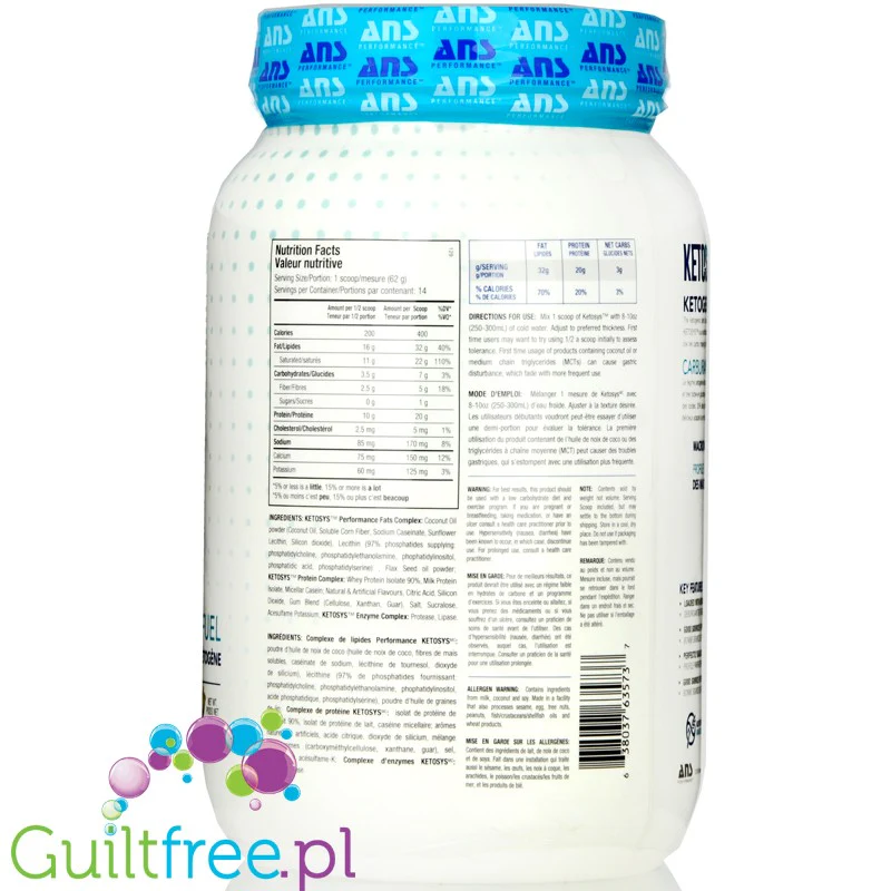 ANS Performance Ketosys Fuel Lemon Meringue Pie - keto koktajl z kokosowym MCT i fosfatydami - Image 3