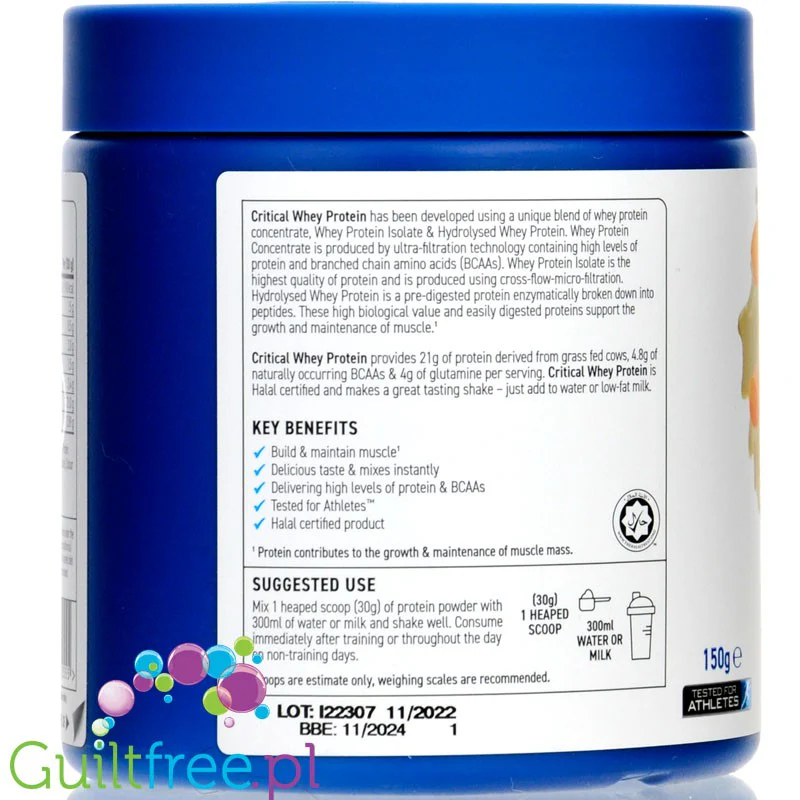 Applied Critical Whey Advanced Protein Cookies'n'Cream - odżywka białkowa z WPI, WPH i WPC, 21g białka & 110kcal - Image 3