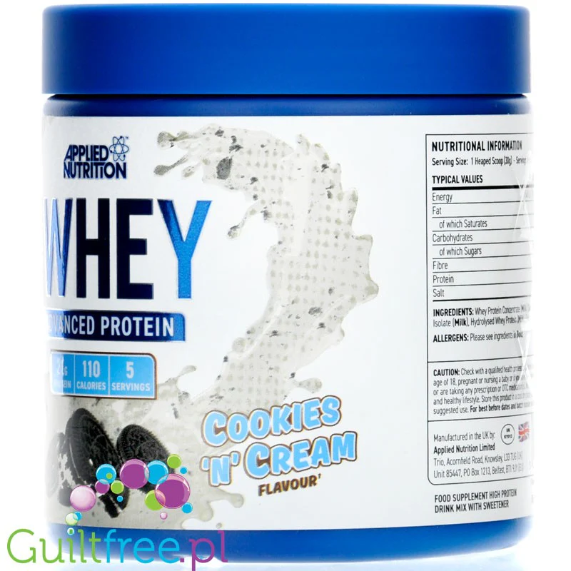 Applied Critical Whey Advanced Protein Cookies'n'Cream - odżywka białkowa z WPI, WPH i WPC, 21g białka & 110kcal - Image 4