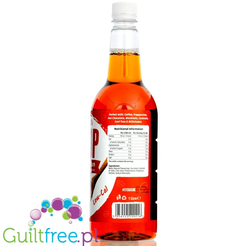 Applied Fit Cuisine Barista Coffee Syrup Cinnamon Bun 1L - syrop zero kalorii do kawy, bez cukru - Image 3