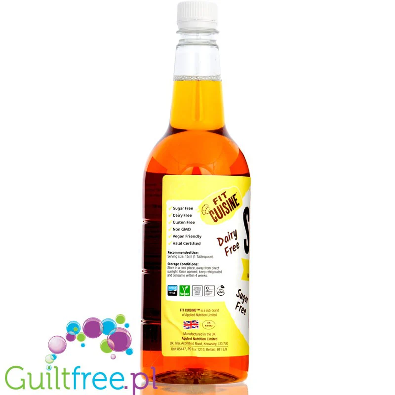 Applied Fit Cuisine Barista Coffee Syrup Vanilla 1L - waniliowy syrop zero kalorii do kawy, bez cukru - Image 2