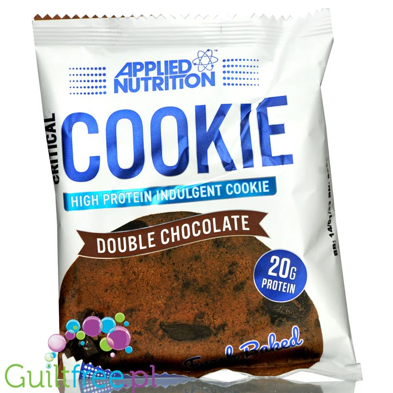 Applied Nutrition Critical Cookie Double Chocolate - wielgachne ciacho proteinowe 17g białka bez słodzików, smak czekoladowy - Image 2