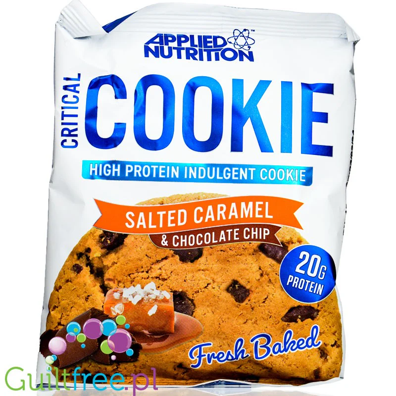 Applied Nutrition Critical Cookie Salted Caramel & Chocolate Chip - XXL ciacho 17g białka bez słodzików z kawałkami czekolady - Image 2