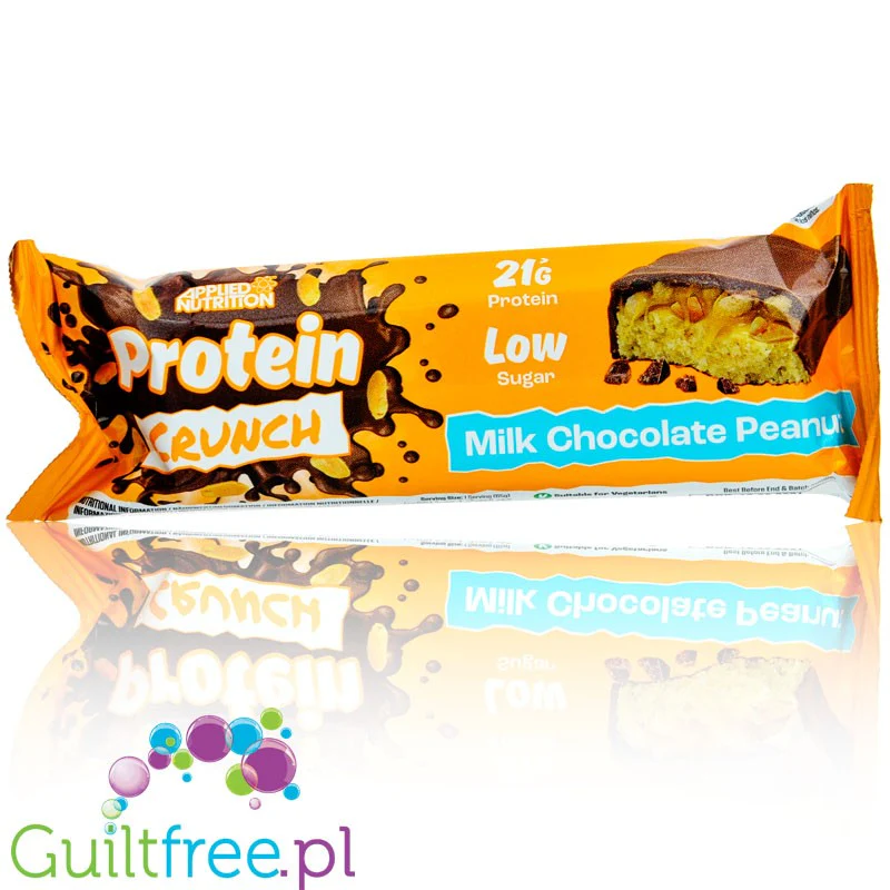 Applied Nutrition Crunch Bar Milk Chocolate Peanut - baton proteinowy Czekolada, Karmel & Masło Orzechowe
