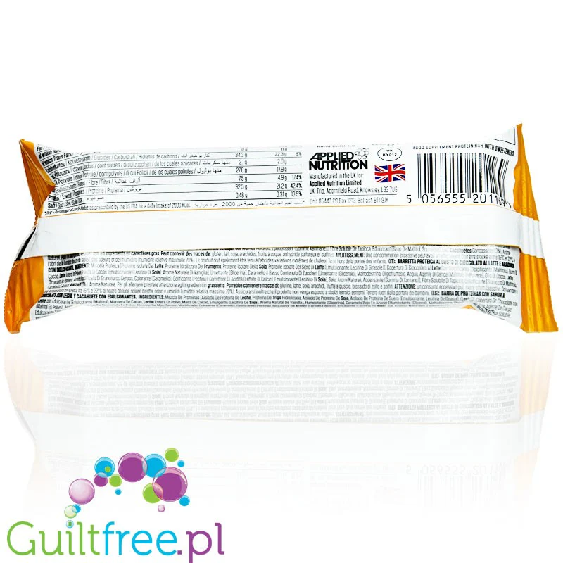 Applied Nutrition Crunch Bar Milk Chocolate Peanut - baton proteinowy Czekolada, Karmel & Masło Orzechowe - Image 2