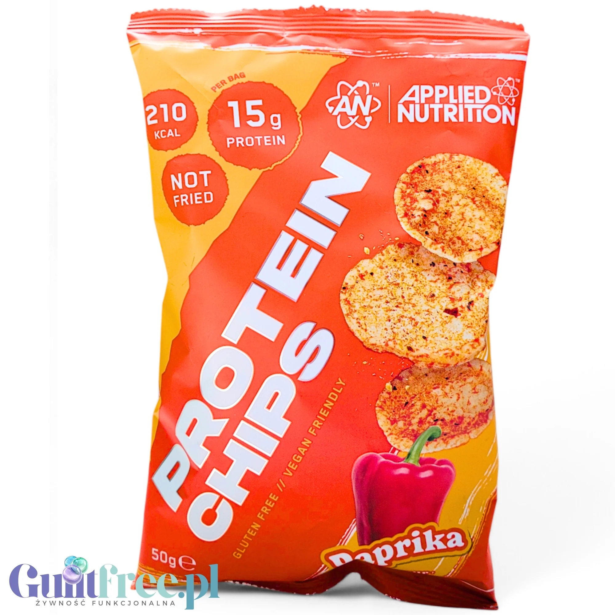 Applied Nutrition Protein Chips Paprika - wegańskie paprykowe chipsy proteinowe bez soi i glutenu 30% białka