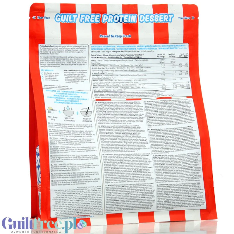Applied Nutrition Protein Cookie Dough Choco Bueno - proteinowa masa ciasteczkowa z czekoladą 137kcal, 22g białka - Image 2