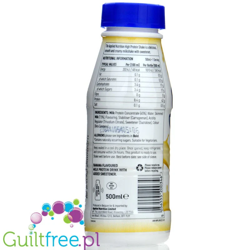 Applied Nutrition Protein Shake Banana Delight - gotowy szejk proteinowy 42g białka & 240kcal - Image 2