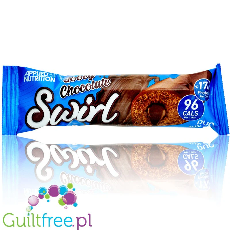 Applied Swirl Duo Bar Gooey Chocolate - nadziewany baton białkowy w czekoladzie