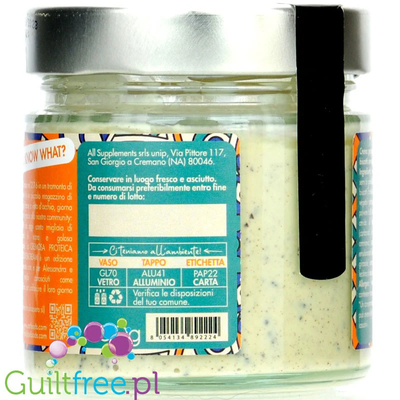 Asfoods La Cremosa Proteica Cookies & Cream - proteinowy krem ciasteczkowy 22% białka - Image 3