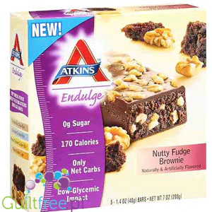 Atkins Endulge Nutty Fudge Brownie - brownie krówkowo-orzechowe, niskie IG, 2g węglowodanów - Image 2