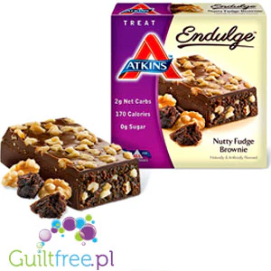 Atkins Endulge Nutty Fudge Brownie - brownie krówkowo-orzechowe, niskie IG, 2g węglowodanów - Image 3