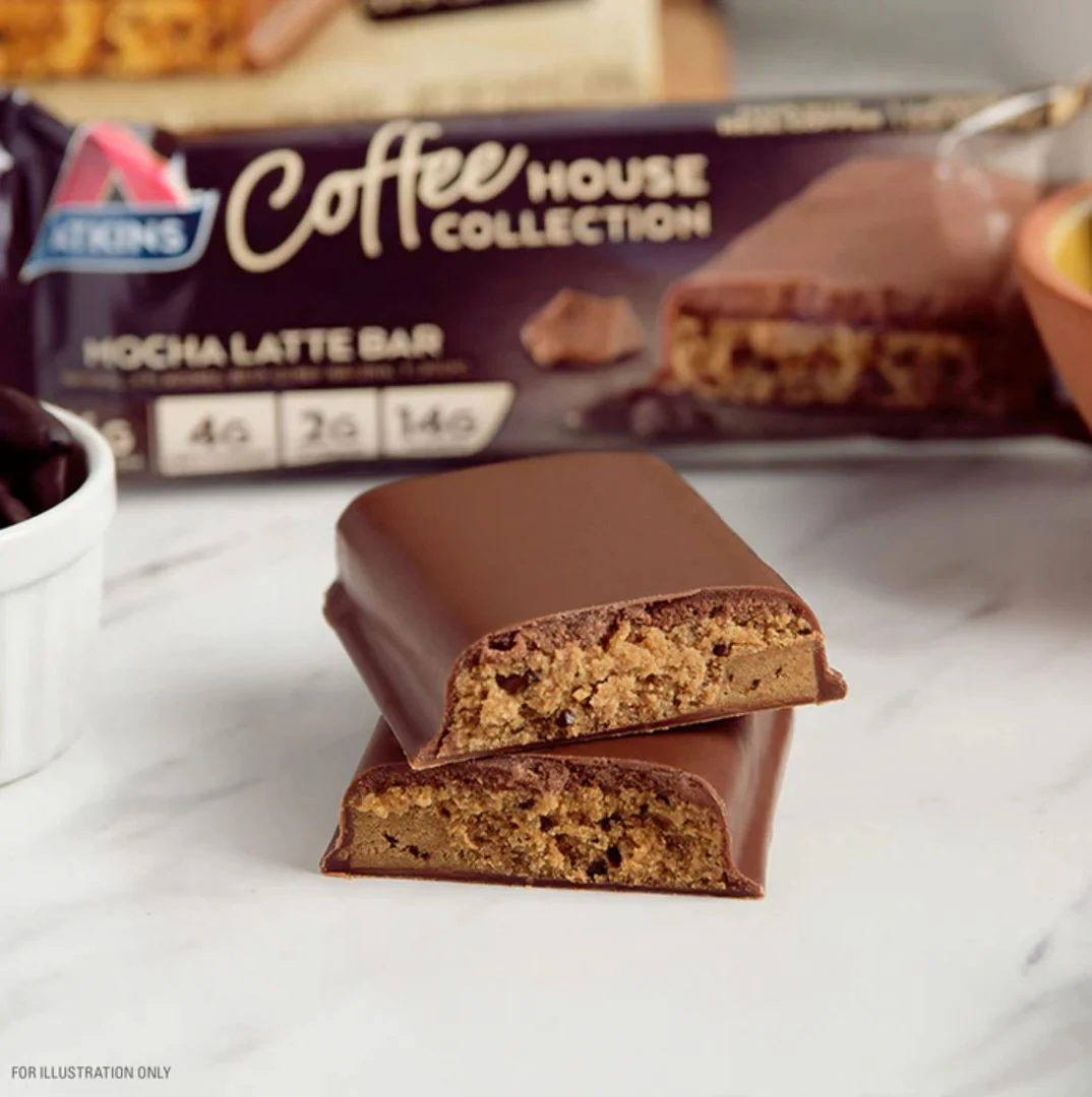 Atkins Coffee House Mocha Latte Bar - baton proteinowy z kawą i czekoladą 16 białka & 220kcal - Image 3