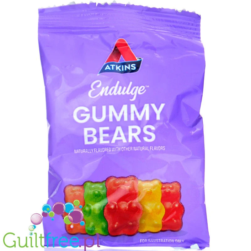 Atkins Endulge Gummy Bears PUDEŁKO x 6 saszetek - owocowe keto żelki misie bez cukru - Image 7