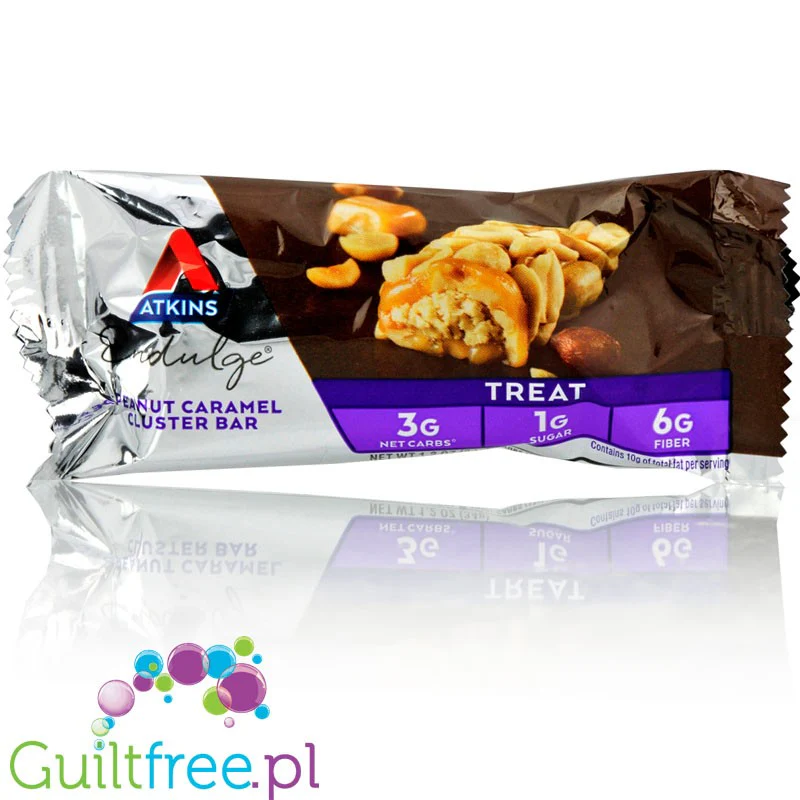 Atkins Endulge Peanut Caramel Cluster PUDEŁKO - Baton karmelowy z orzechami, niskie IG, 3g węglowodanów - Image 5