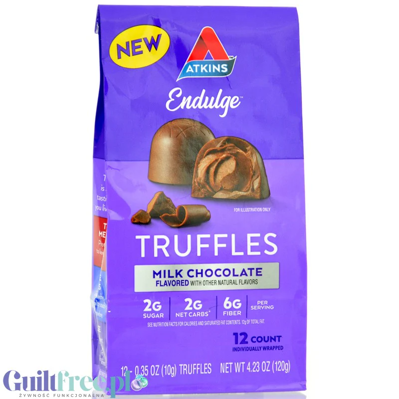 Atkins Endulge Truffles Milk Chocolate - trufle pralinowe w mlecznej czekoladzie bez dodatku cukru