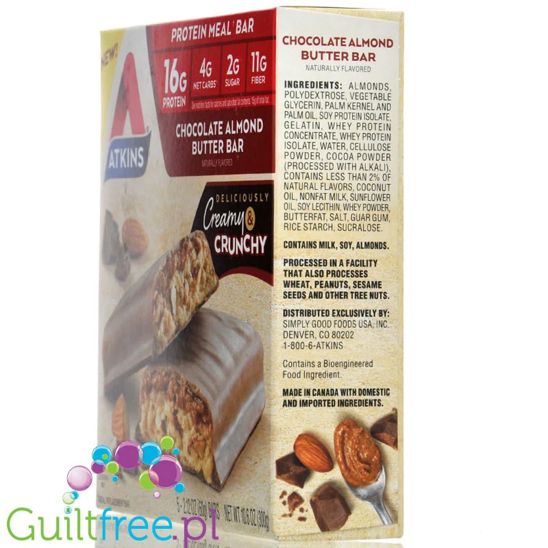 Atkins Meal Chocolate Almond Butter PUDEŁKO x 5 batonów - Image 2