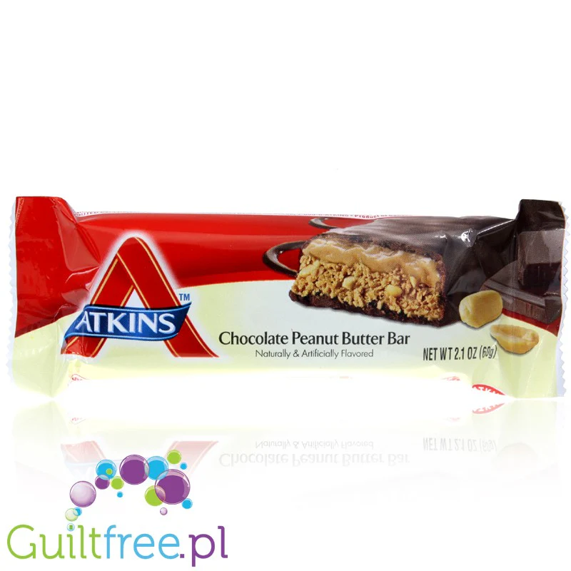 Atkins Meal Chocolate Peanut - Czekolada & Masło Orzechowe, baton 17g białka, 9g błonnika - Image 2