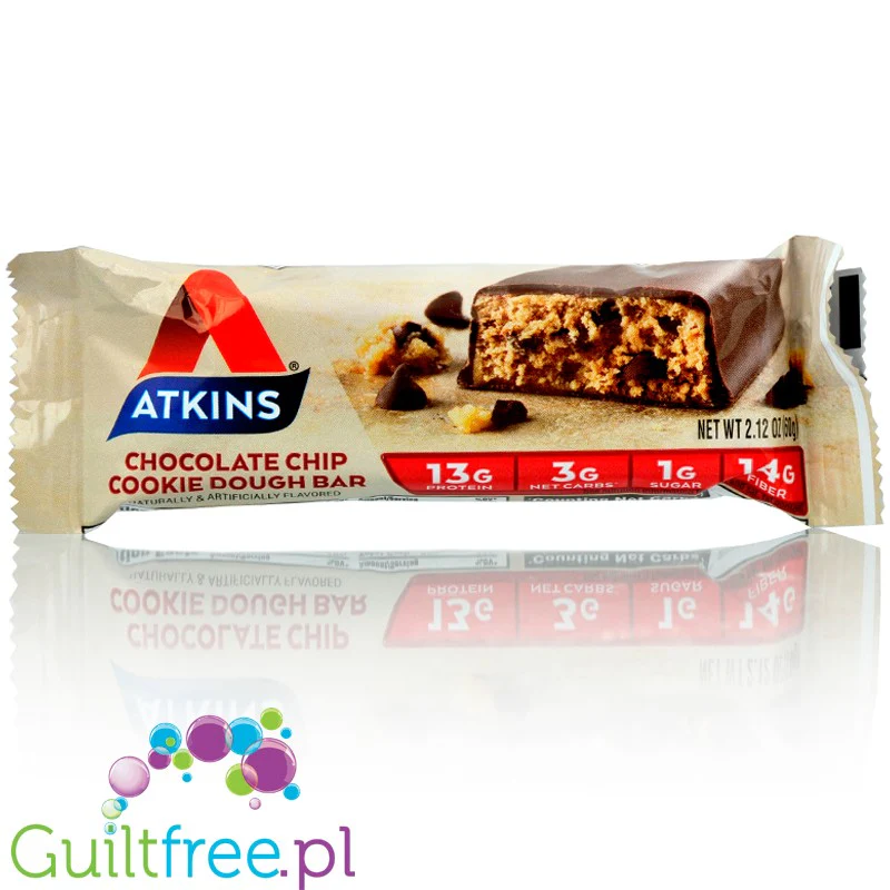 Atkins Meal Chocolate Chip Cookie Dough PUDEŁKO x 5 batonów - Image 4