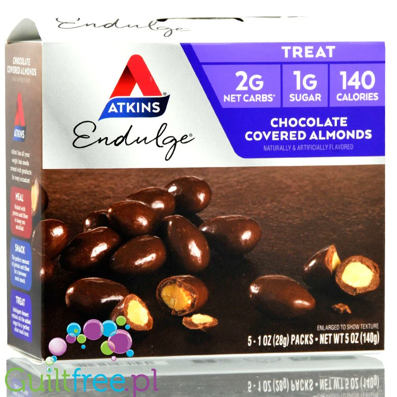 Atkins Endulge Chocolate Covered Almonds - migdały w czekoladzie bez cukru - Image 4