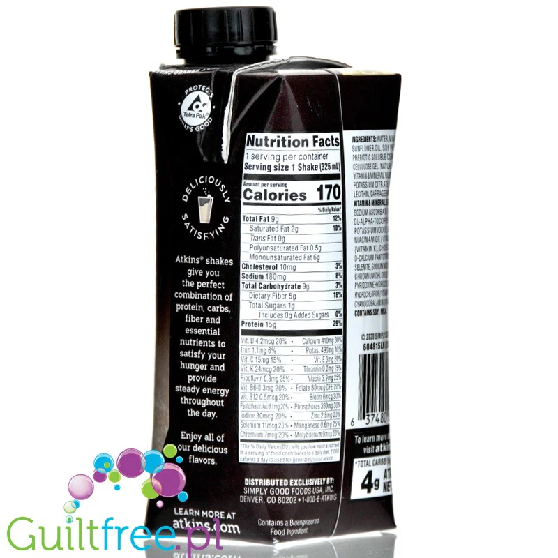 Atkins Iced Coffee RTD Protein Cafe Au Lait - gotowy kawowy koktajl proteinowy z witaminami - Image 4