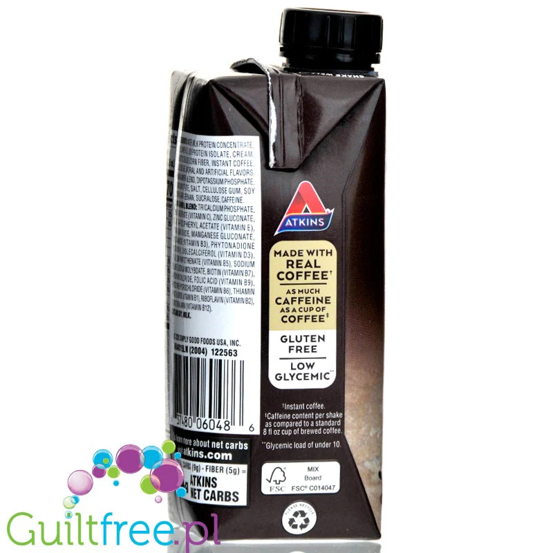Atkins Iced Coffee RTD Protein Vanilla Latte - gotowy kawowy koktajl proteinowy z witaminami - Image 5