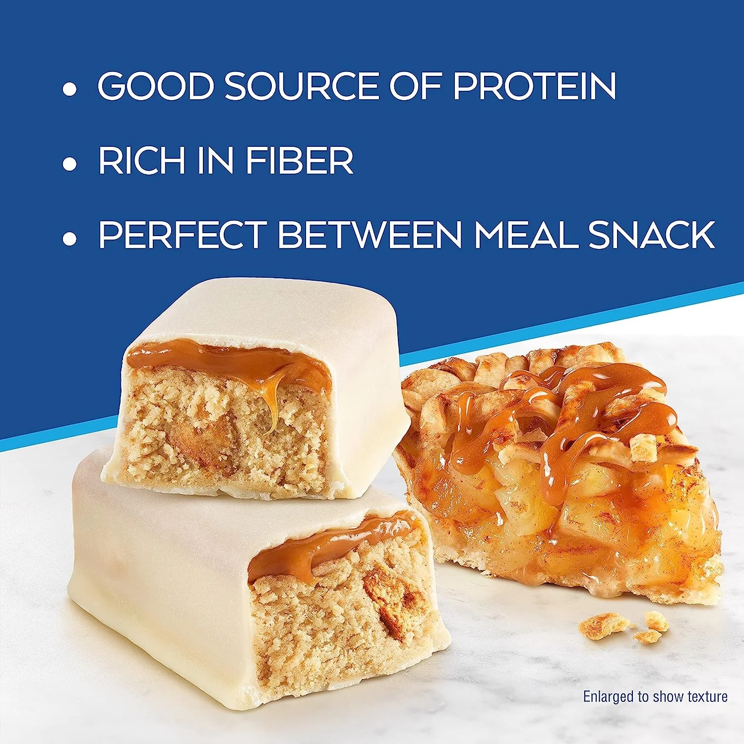Atkins Snack Caramel Apple Pie PUDEŁKO x 5 batonów - baton proteinowy 150kcal & 10g białka bez maltitolu - Image 2