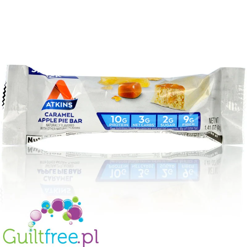 Atkins Snack Caramel Apple Pie PUDEŁKO x 5 batonów - baton proteinowy 150kcal & 10g białka bez maltitolu - Image 8