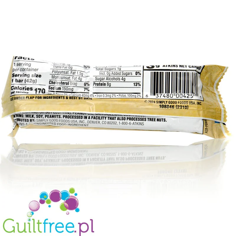 Atkins Snack Peanutty Overload Bar - niskocukrowy baton 170kcal  & 8g białka bez maltitolu - Image 2