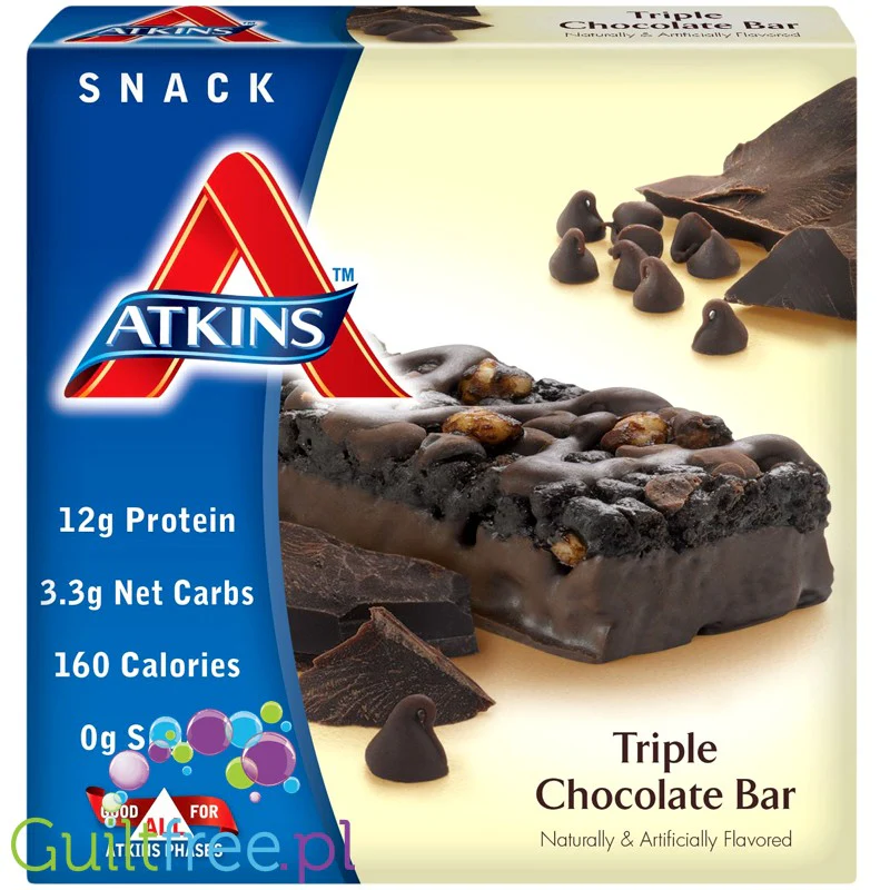 Atkins Snack Triple Chocolate - PUDEŁKO x 5 BATONÓW - Image 2
