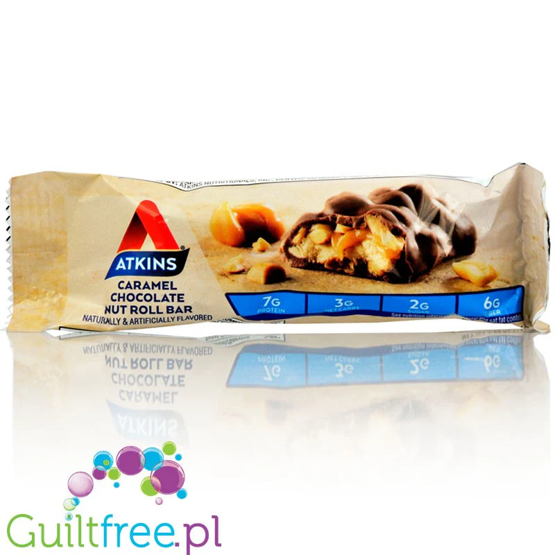 Atkins Snack Caramel Chocolate Nut Roll - PUDEŁKO x 5 batonów - Image 4