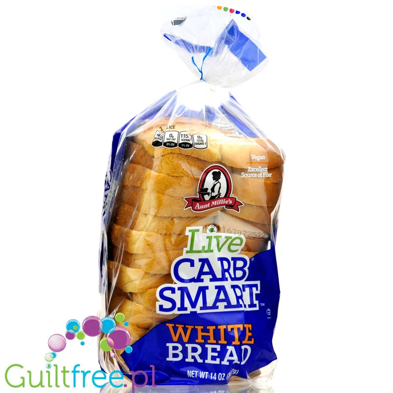 Aunt Millie's Live Carb Smart White Bread - błonnikowy keto chleb 45kcal w kromce
