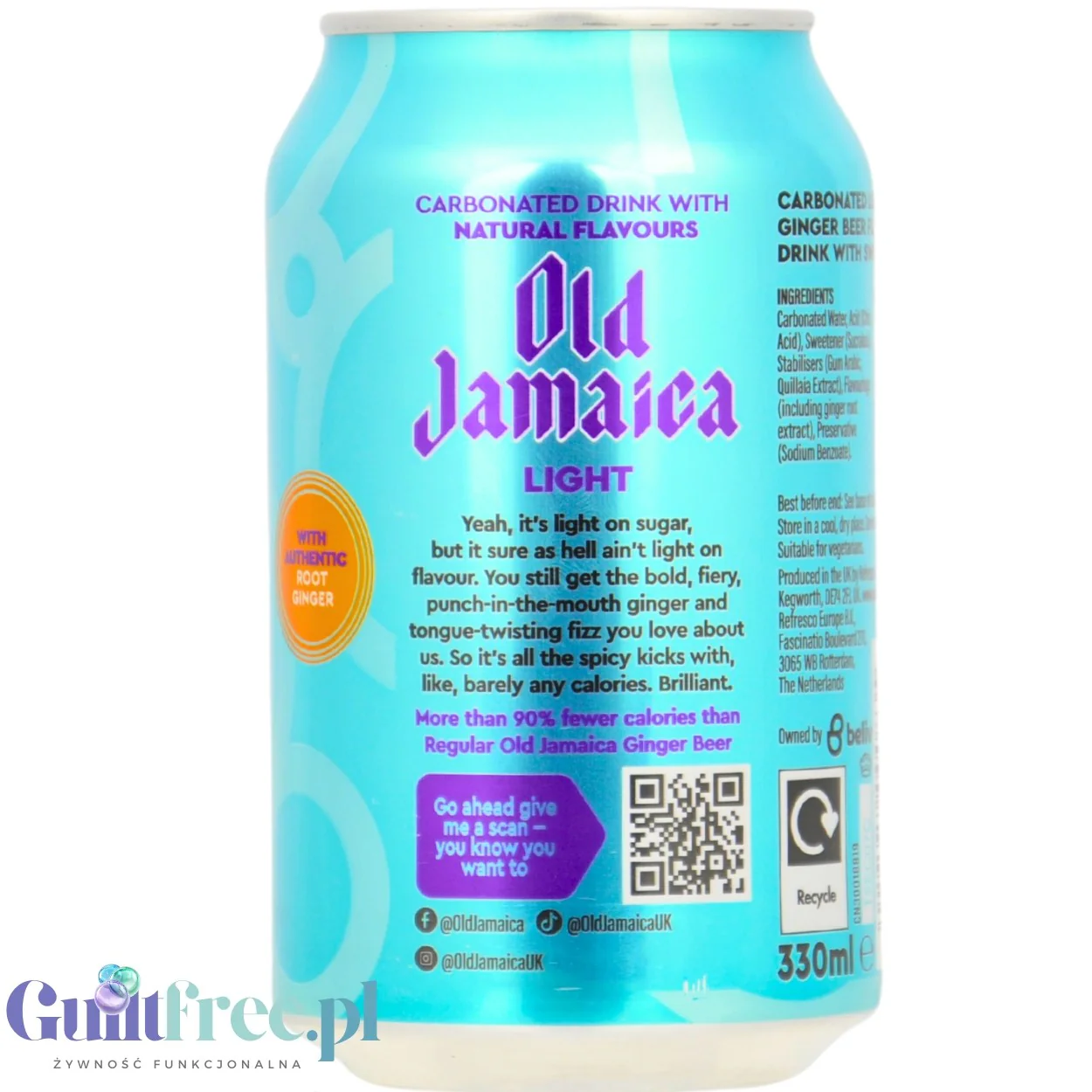 Old Jamaica Root Beer Light - Jamajskie piwo imbirowe 0kcal bez cukru - Image 3