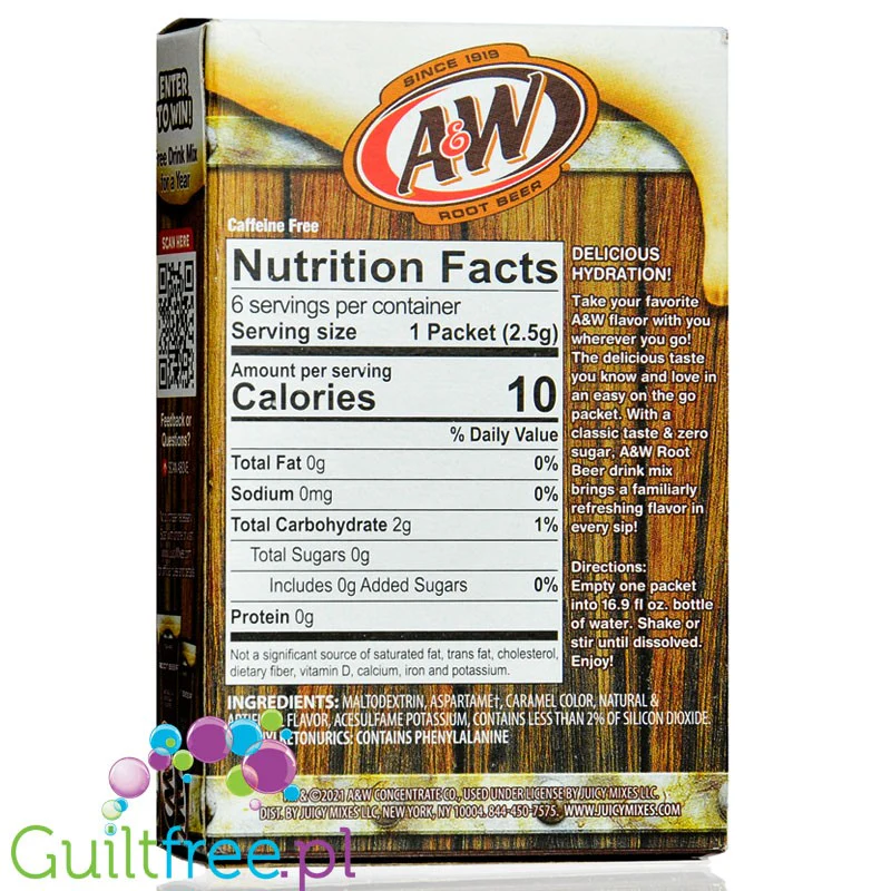 A&W Root Beer Singles to Go - piwo korzenne, saszetki bez cukru, napój instant - Image 2