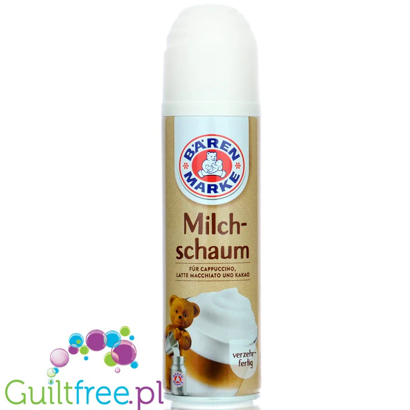 Bärenmarke Milchschaum 1,3% tłuszczu - mleczna pianka do kawy w spray'u a la bita śmietana 53kcal