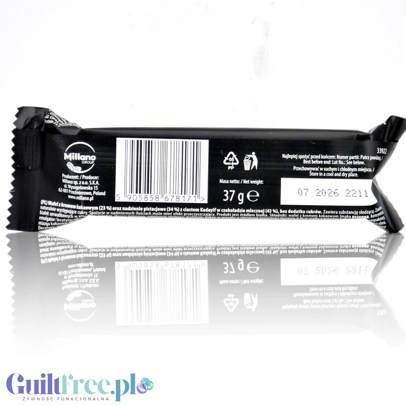 Bar MAX Protein Wafer & Kadayif & Pistachio - baton proteinowy z wafelkiem i kremem pistacjowym - Image 2