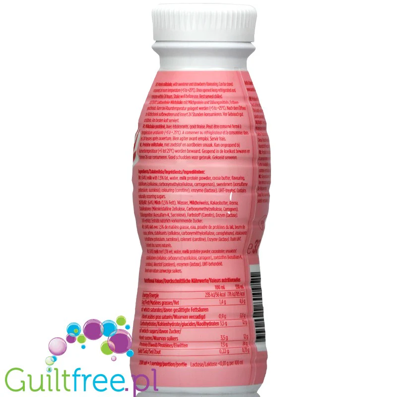 Barebells Shake Strawberry - gotowy szejk białkowy 24g białka, Truskawka - Image 2